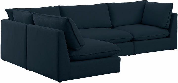 Mackenzie - Modular Sectional 4 Piece - Navy - Fabric