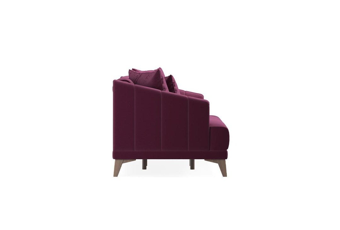 Burgundy Colt Feather Sona 3-Seater Sofa Bed