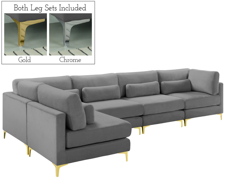 Julia - Modular Sectional 5 Piece - Gray