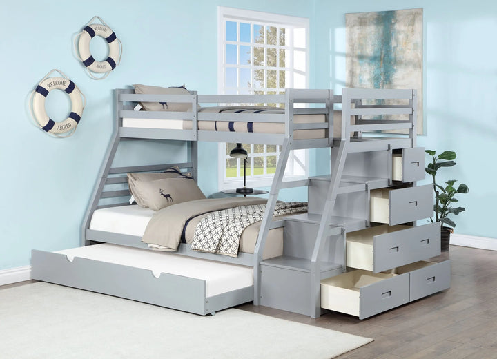 GREY BUNK BED 5236 /5036 (FURNITURE WORLD)