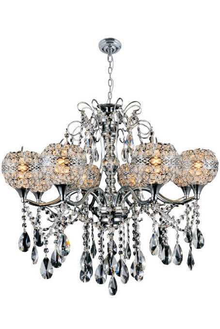 5358H 8 LIGHTS CHROME CHANDELIER