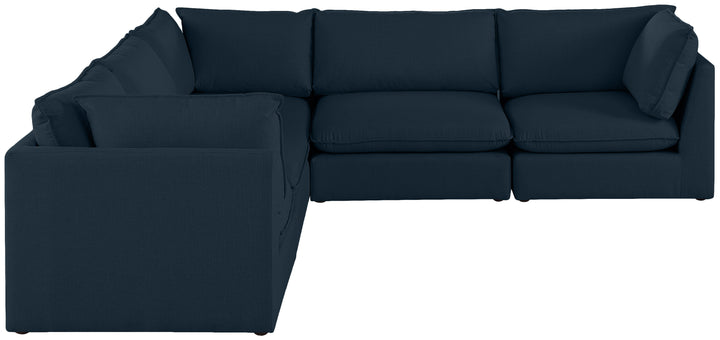 Mackenzie - Modular Sectional 5 Piece - Navy - Modern & Contemporary