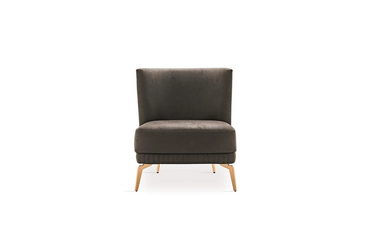 Vienna Armchair, Faux Leather (Dark Brown)