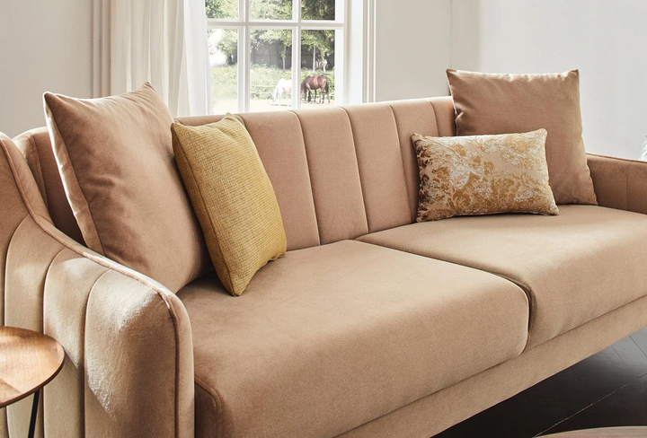 Taupe Colt Feather Fabia 2-Seater Sofa