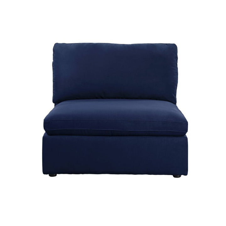 Crosby - Armless Chair - Blue Fabric