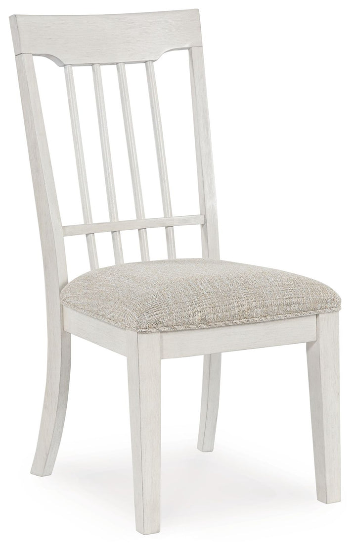 Shaybrock - Antique White / Brown - Dining Upholstered Side Chair (Set of 2)