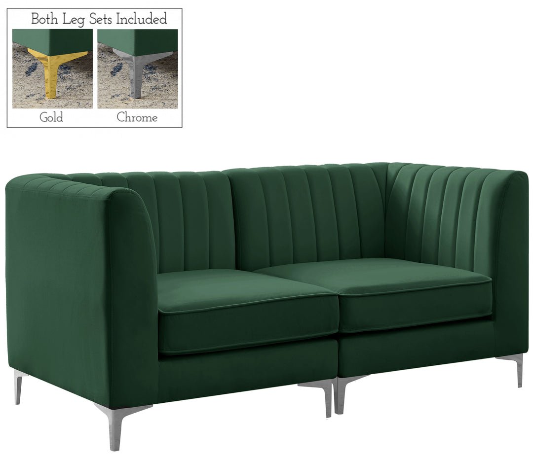 Alina - Modular Sectional - Green - Fabric