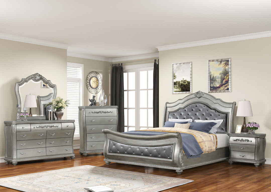 Destiny 5-Pc Queen Bedroom Set, Silver