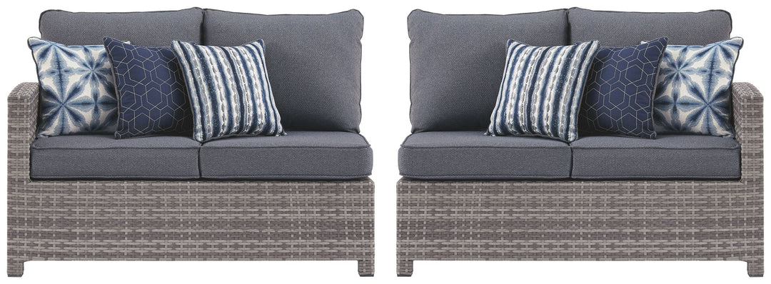 Salem - Gray - Raf / Laf Loveseat W/Cush (Set of 2)