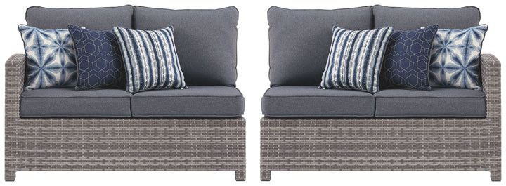 Salem - Gray - Raf / Laf Loveseat W/Cush (Set of 2)