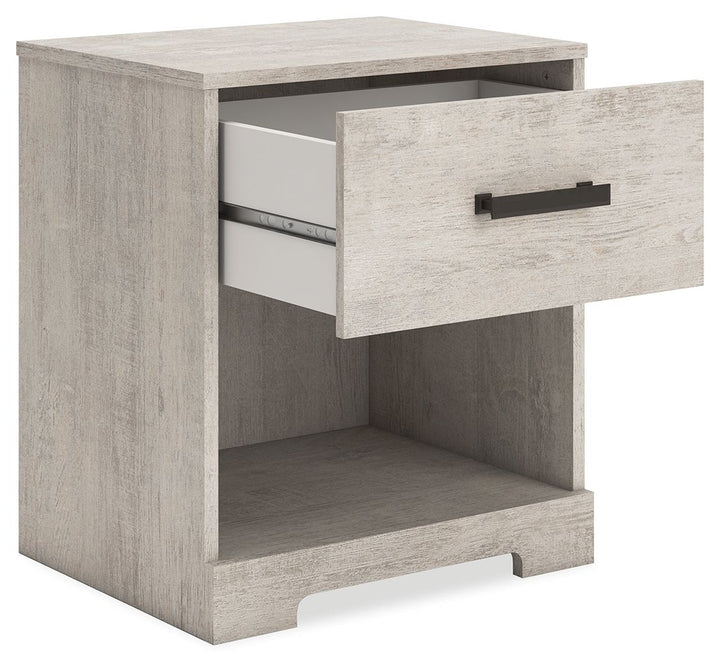 Shawburn - Whitewash - One Drawer Night Stand