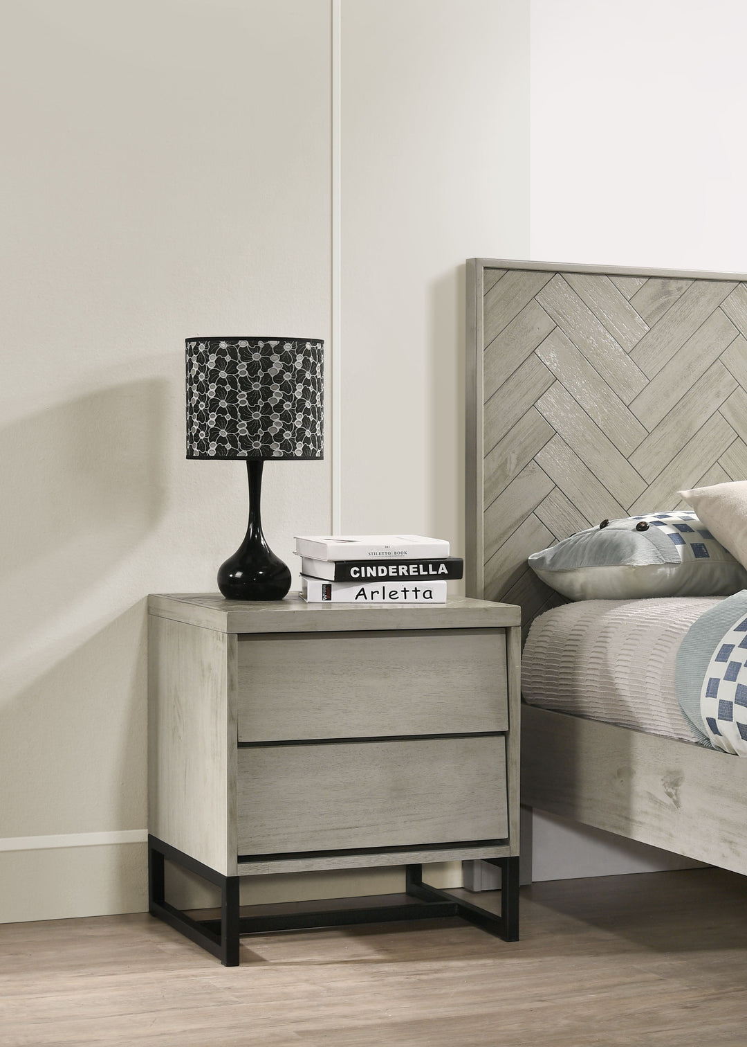 Weston - Night Stand - Grey Stone