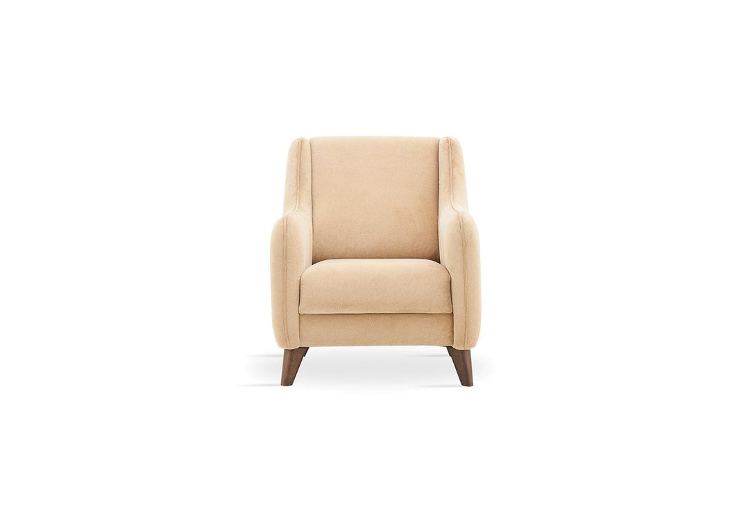 Light Brown Velvet Fabia Armchair