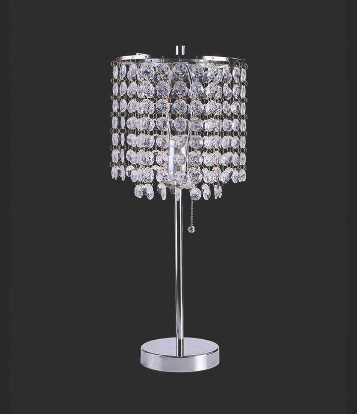 Chandelier Chrome 19" Table Lamp