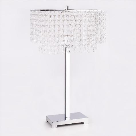 Chandelier Chrome 27.5" Table Lamp