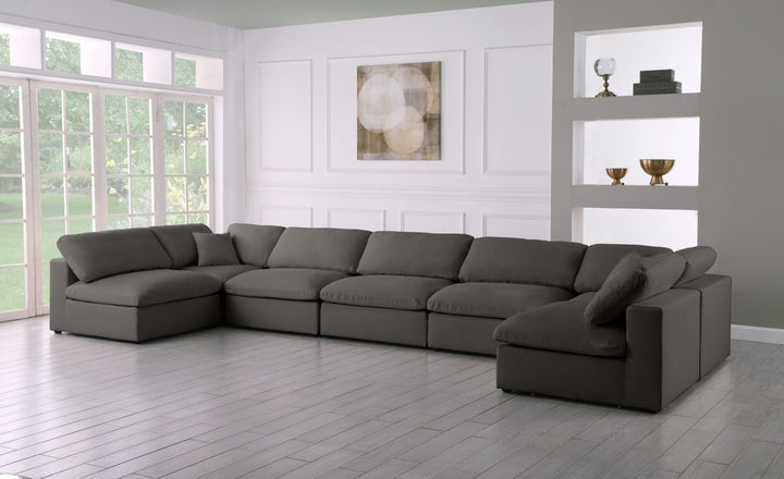 Plush - Velvet Standart Comfort Modular Sectional - Grey