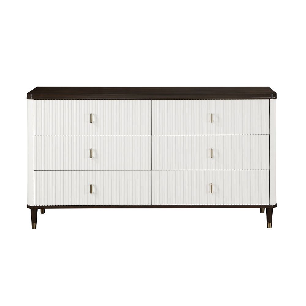 Carena - Dresser With Jewelry Tray - White & Brown