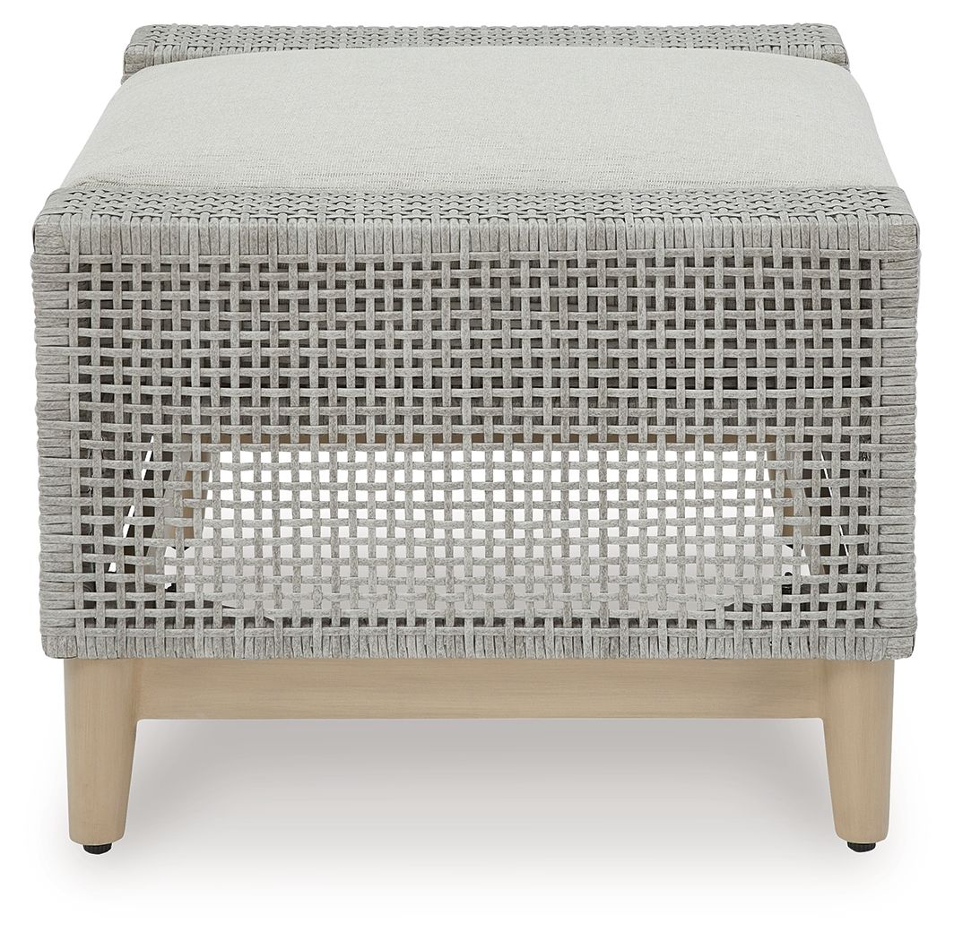 Seton Creek - Gray - Ottoman With Cushion