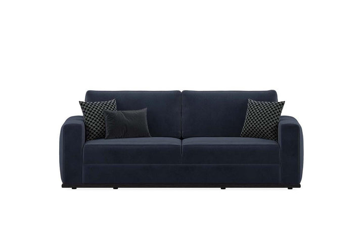 Carino 3-Seater Sofa Bed with Storage, Velvet (Blue)