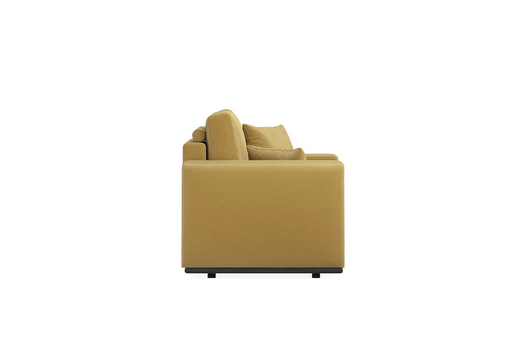 Carino 2-Seater Sofa Bed with Storage, Colt Feather (Mustard)