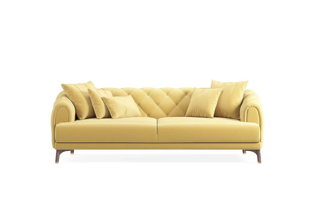 Mustard Colt Feather Navona 3-Seater Sofa