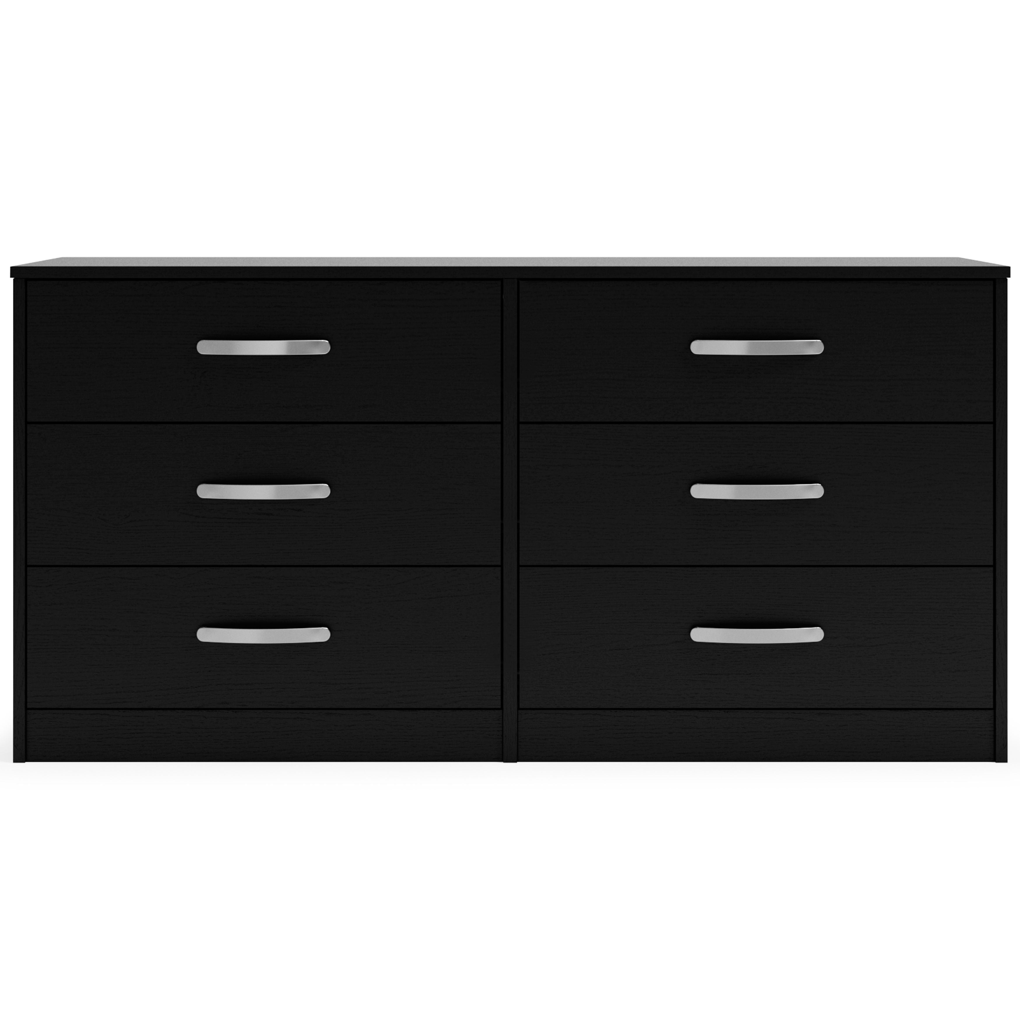 Finch - Black - Six Drawer Dresser - 29'' Height