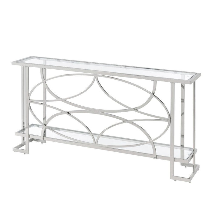 Kalan - Sofa Table - Glass & Silver