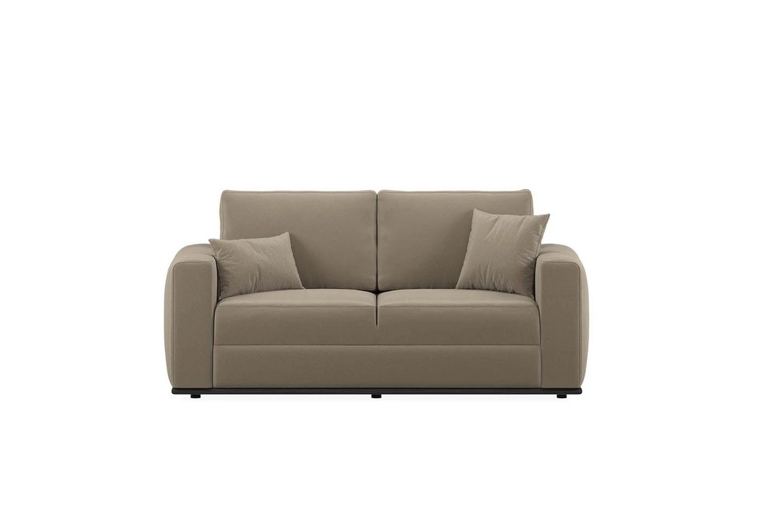 Carino 2-Seater Sofa Bed with Storage, Colt Feather (Light Brown)