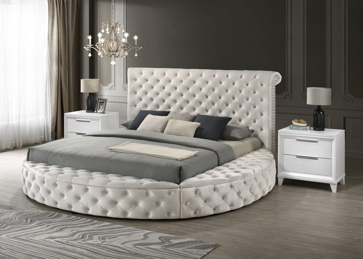 Brigitte - King Storage Bed - Ivory