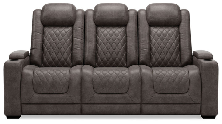 Hyllmont - Gray - Pwr Rec Sofa With Adj Headrest