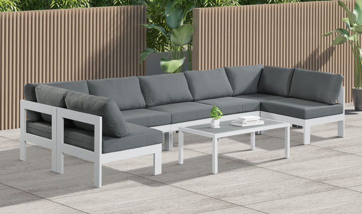 Nizuc - Outdoor Patio Modular Sectional 7 Piece - Grey