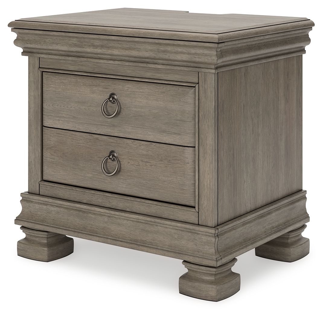 Lexorne - Gray - Three Drawer Night Stand