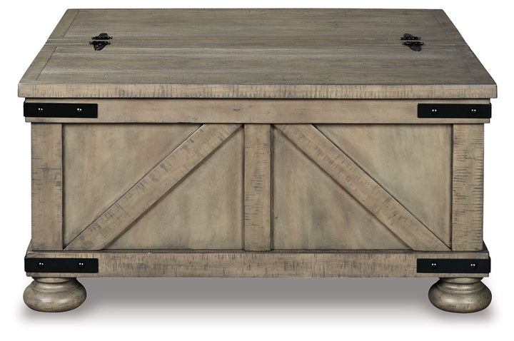 Aldwin - Gray - Cocktail Table With Storage - Square