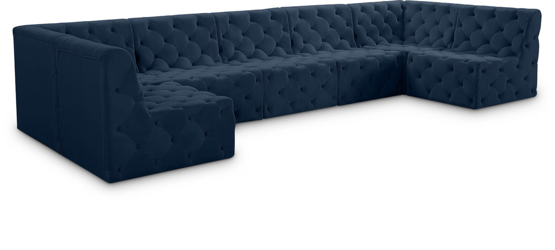 Tuft - Modular Sectional 7 Piece - Navy - Fabric