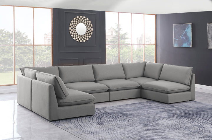 Mackenzie - Modular Sectional 6 Piece - Gray - Modern & Contemporary