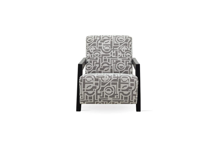 Light Grey Melbourne Armchair in Dark Oak