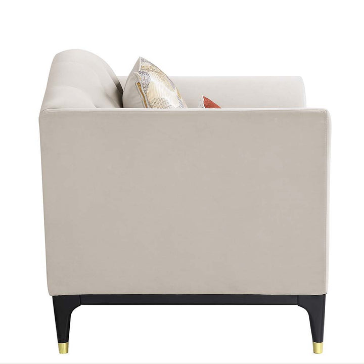 Tayden - Loveseat - Beige Velvet