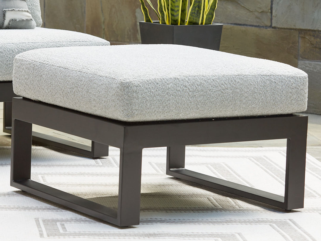 Beachloft - Black / Gray - Ottoman With Cushion