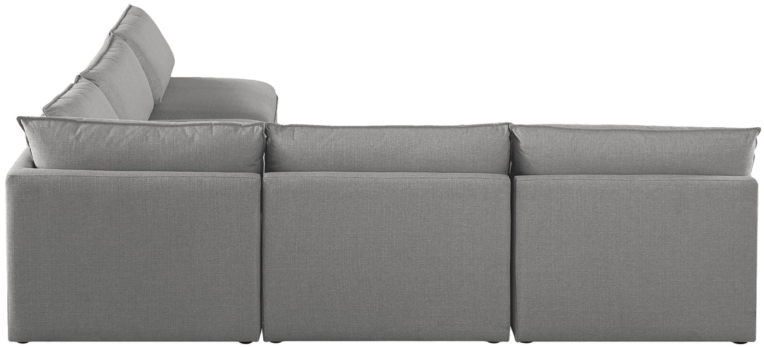 Mackenzie - Modular Sectional 5 Piece - Gray - Fabric - Modern & Contemporary