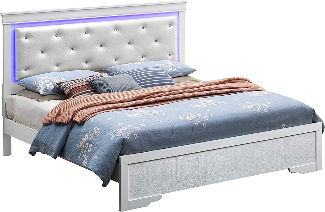 Glory Furniture G6590C  Sleigh Pearl White