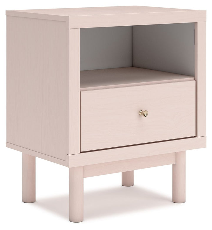 Wistenpine - Blush - One Drawer Night Stand