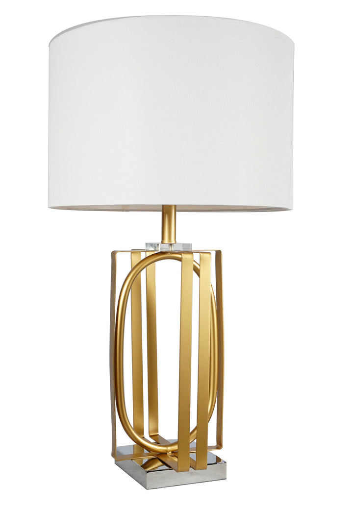 Table Lamp - Gold & White