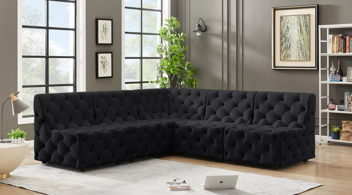 Tuft - Modular Sectional 5 Piece - Black - Modern & Contemporary