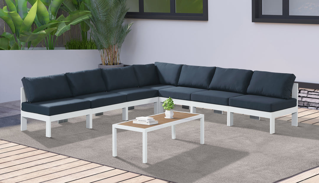 Nizuc - Outdoor Patio Modular Sectional 7 Piece - Navy - Fabric