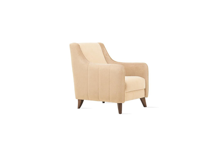 Light Brown Velvet Fabia Armchair