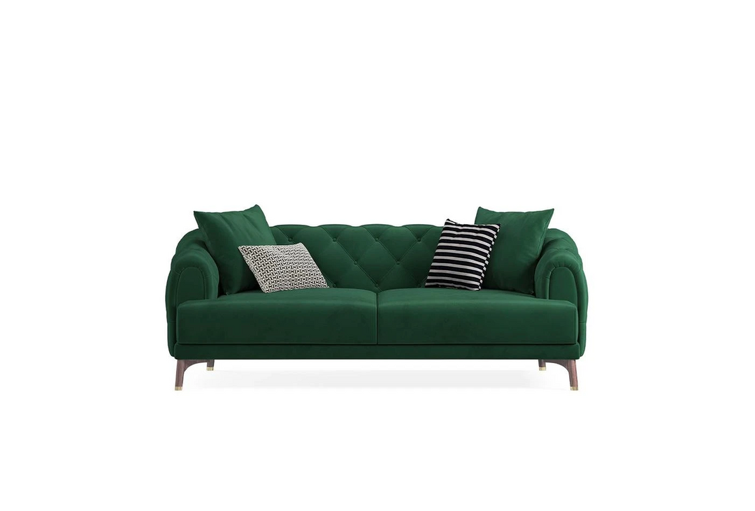 Green Velvet Navona 2.5-Seater Sofa