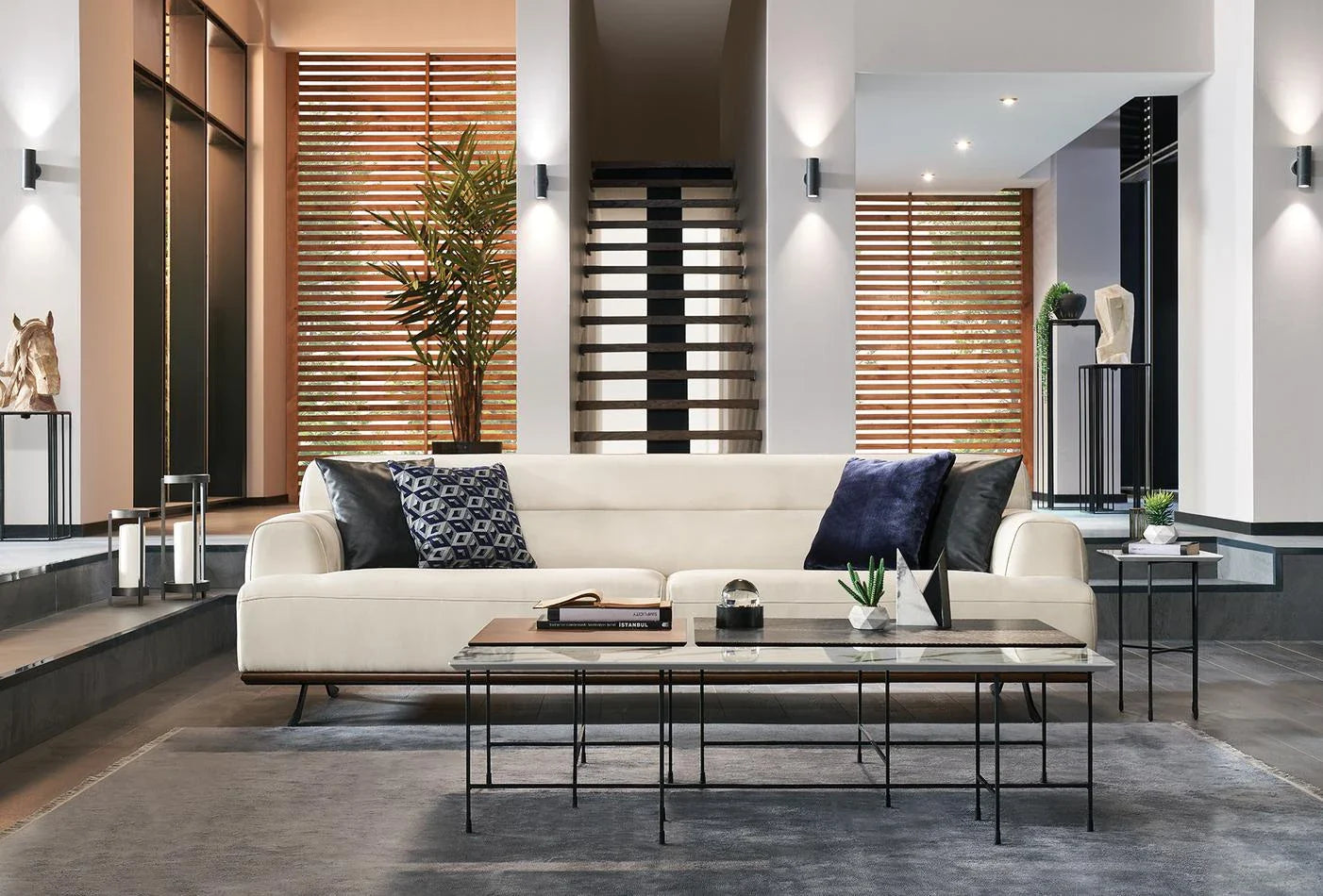 Valdera 3 Seater (Cream)