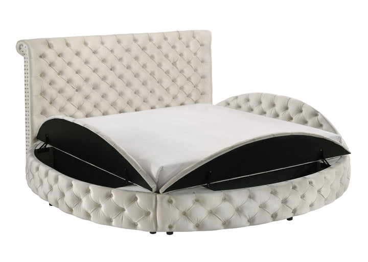 Brigitte - Queen Storage Bed - Ivory