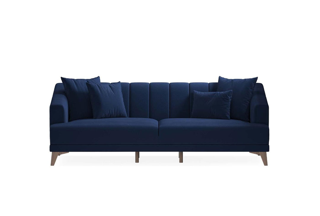 Navy Blue Colt Feather Sona 3-Seater Sofa Bed