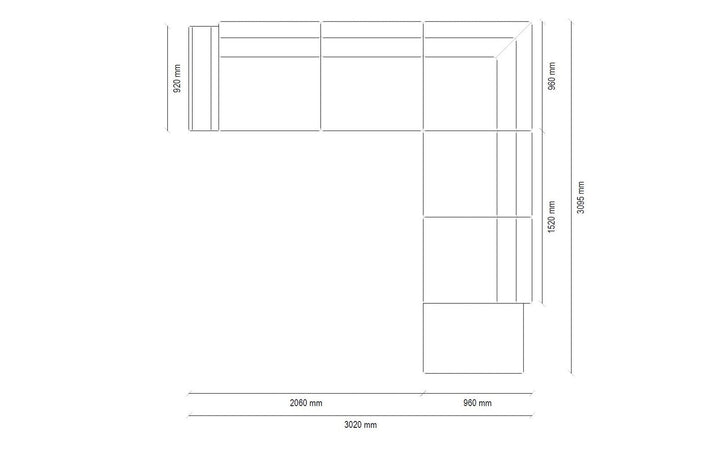 Giorno Sectional LAF (with Coffee Table)